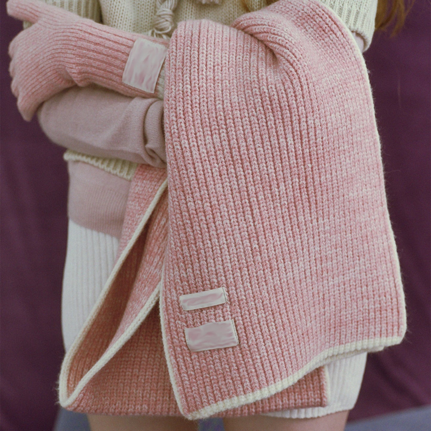 Elegant Thick Knit Solid Winter Warm Scarf