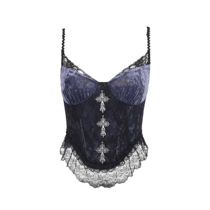 Rose Lace Camisole Sexy Style Bodycon Top