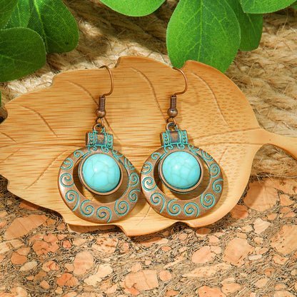 Bohemian Style Metal Earrings Vintage Tassel Earrings for Women