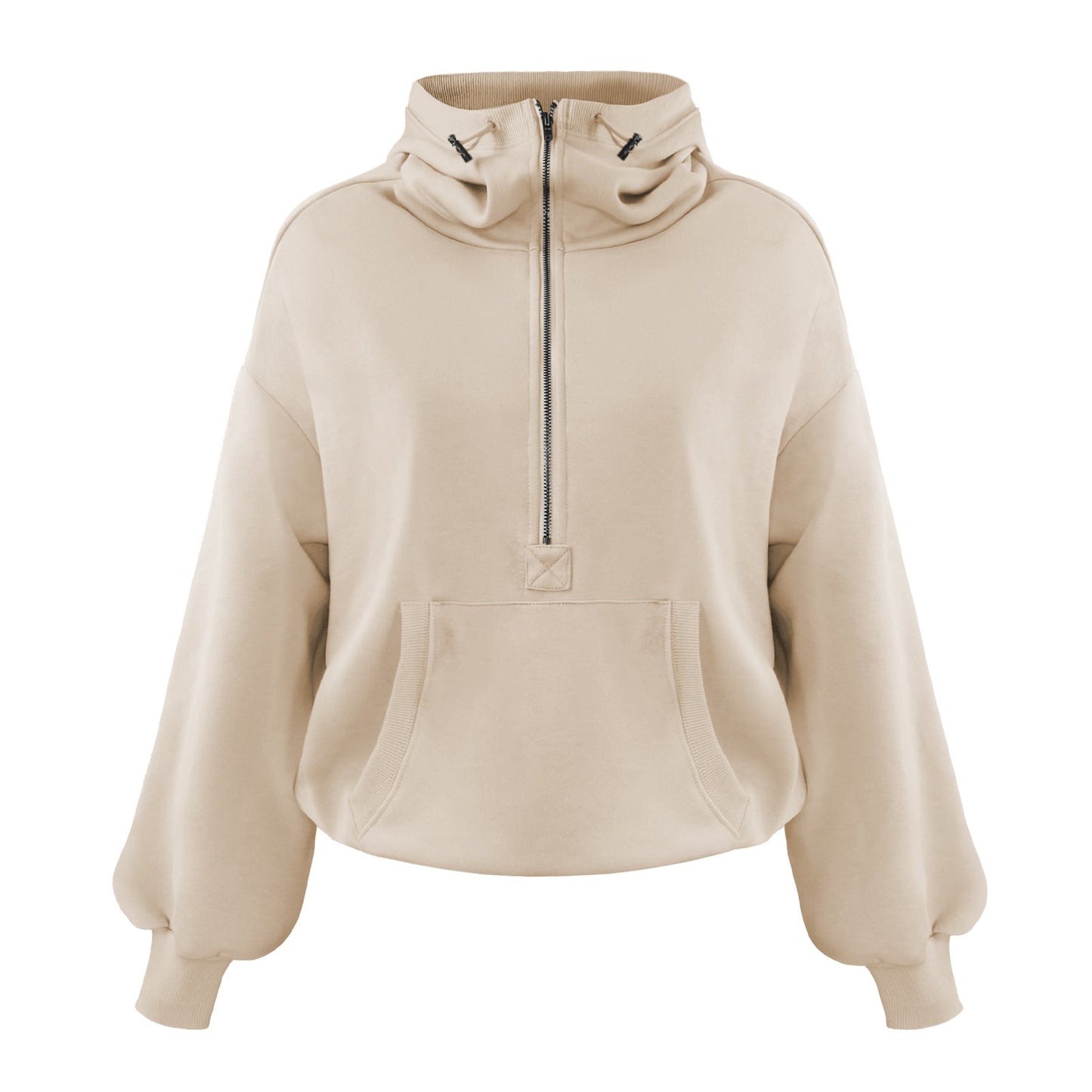 Trendy Color Block Hooded Sweatshirt Comfortable Casual Top