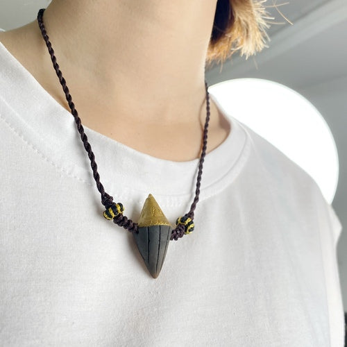 The Tibetan Handmade Mud Rubbing And Tibetan Ornaments Pendant Necklace