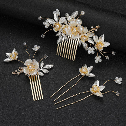 Elegant Pearl Hair Comb Set Bridal Hair Accessories