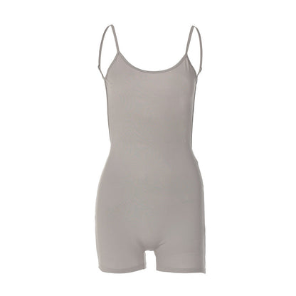 Backless Ruched Jumpsuit Sexy Slim Fit