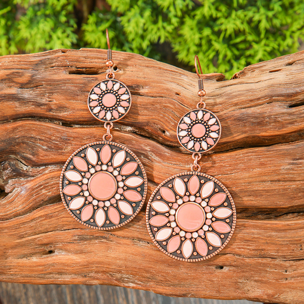 Bohemian Colorful Drop Oil Earrings Stylish Accessories