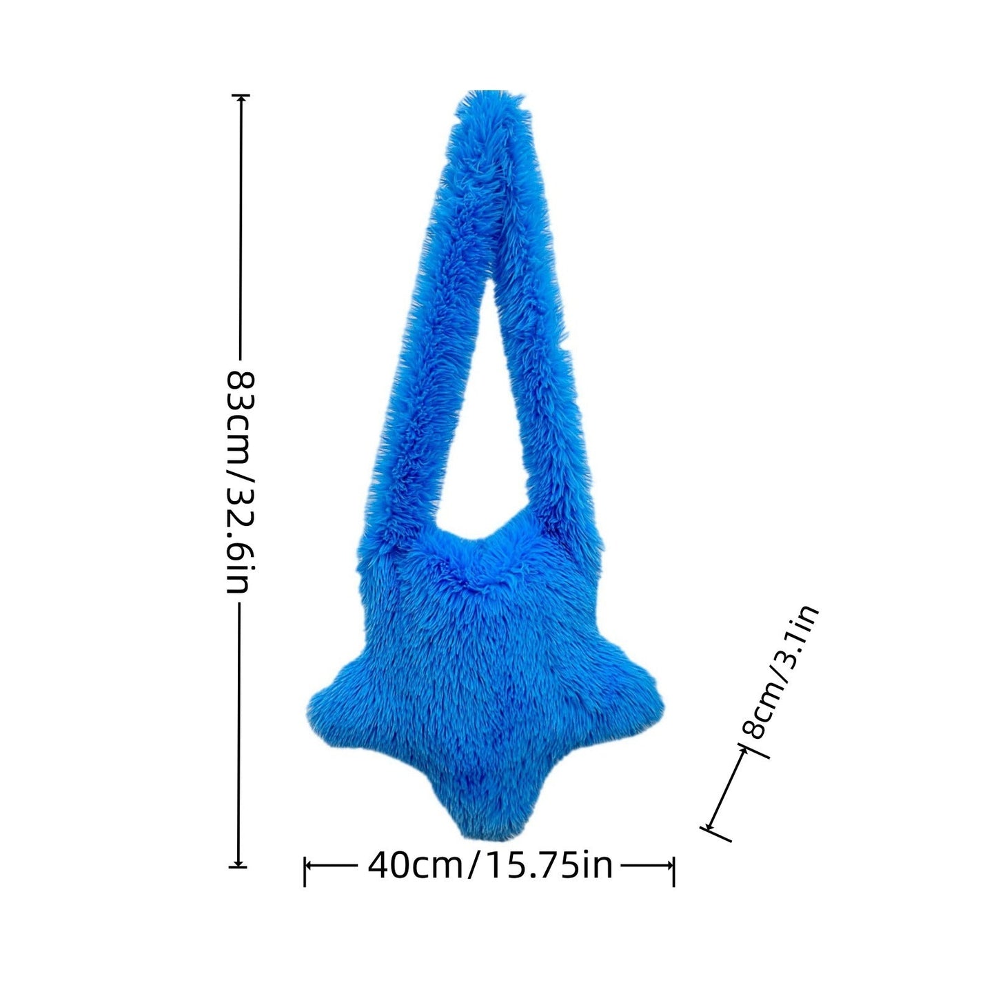 Furry Large Capacity Star-shaped Shoulder Bag