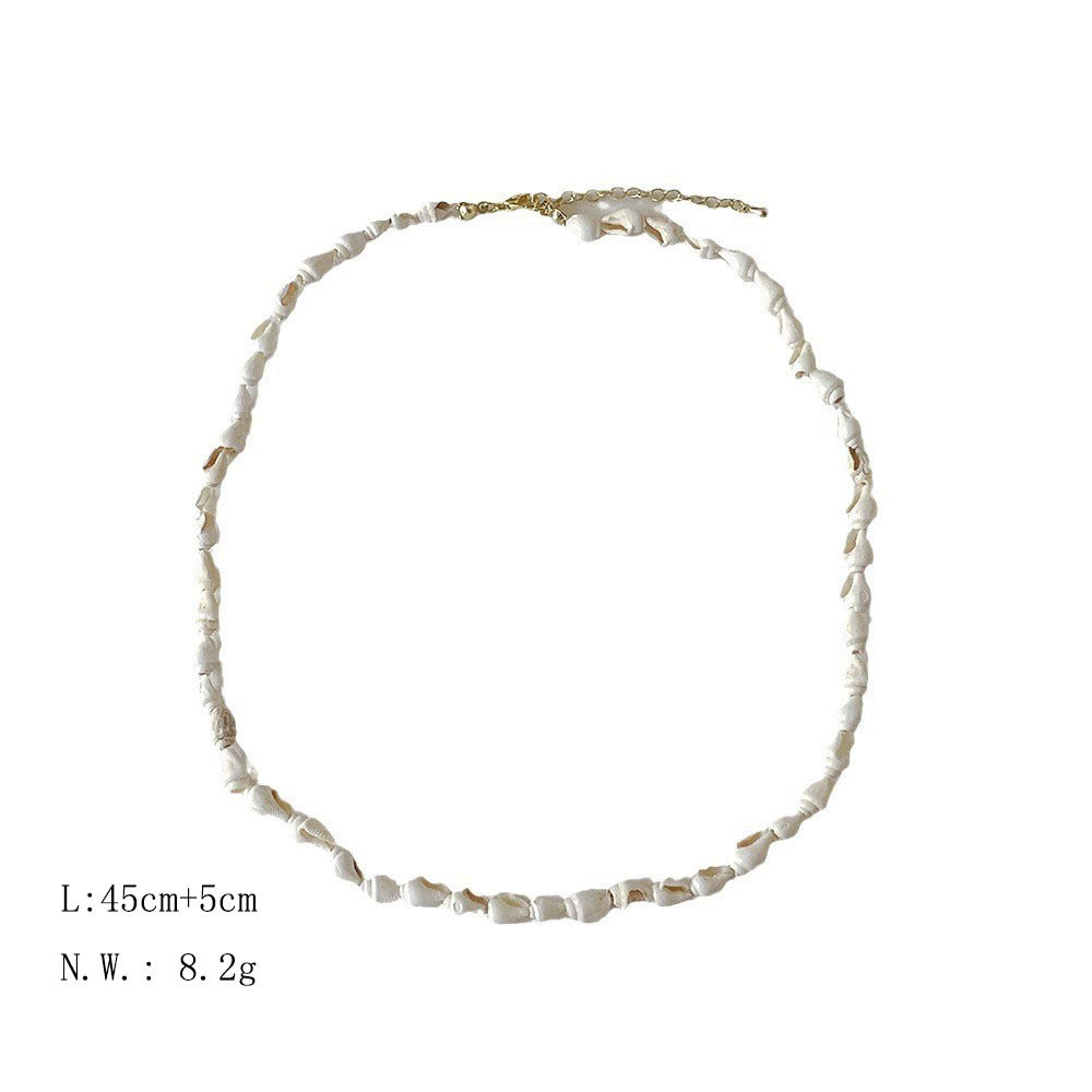 Minimalist Natural Shell Handmade Choker Necklace