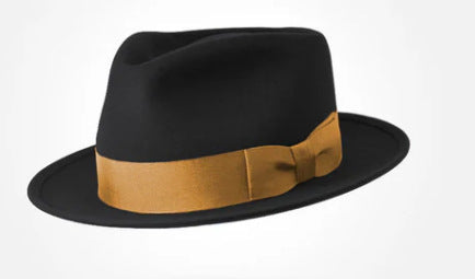 Classic Wool Felt Fedora Hat for Autumn and Winter