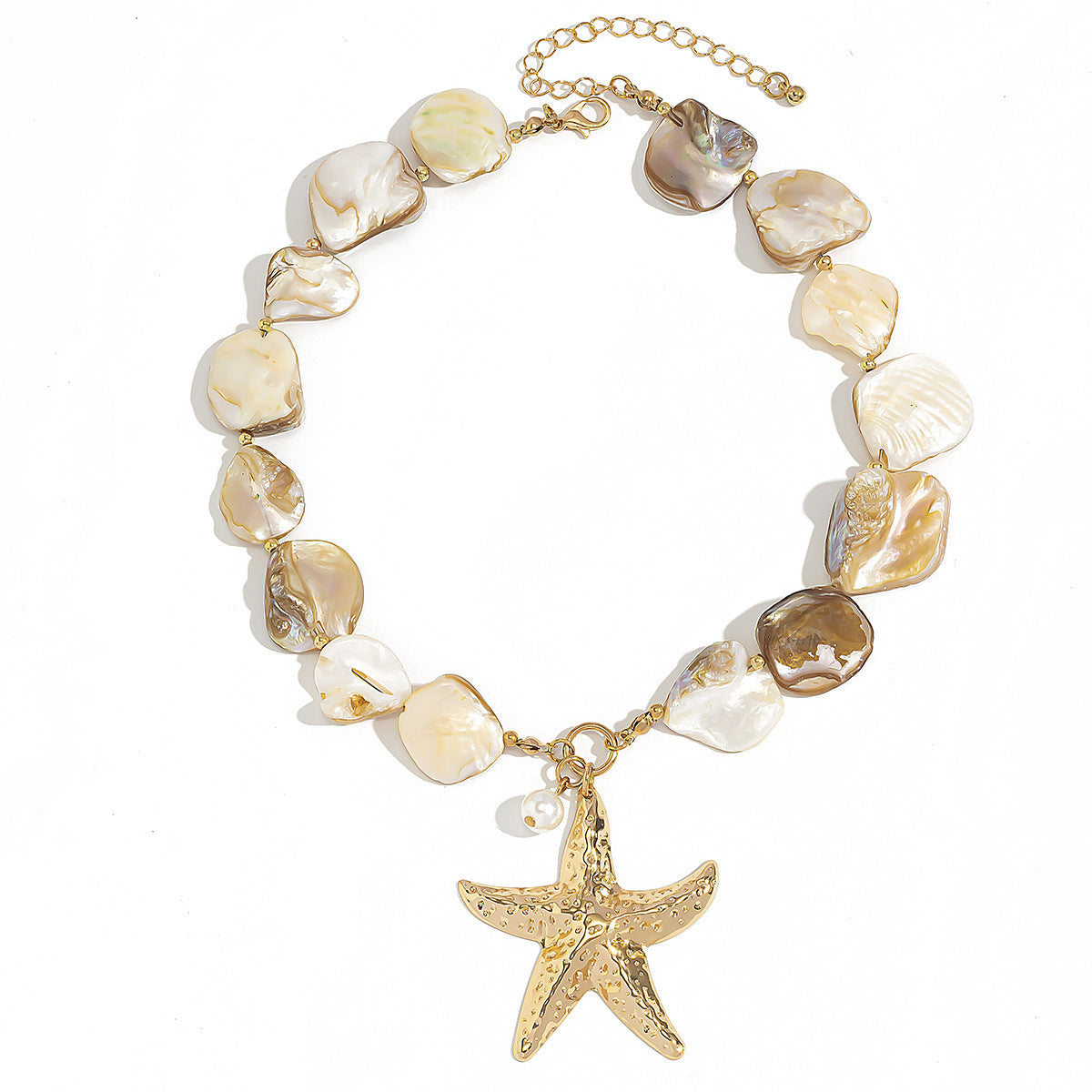 Starfish Shell Pendant Necklace For Women