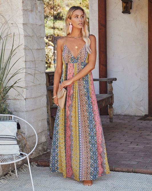 Women'S Suspender Floral Dress
