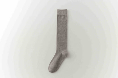 Casual Solid Color Knee High Wool Socks