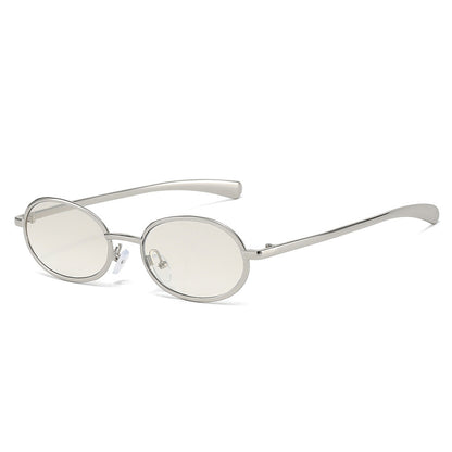 Designer Oval Sunglasses with Metal Frames for Men and Women