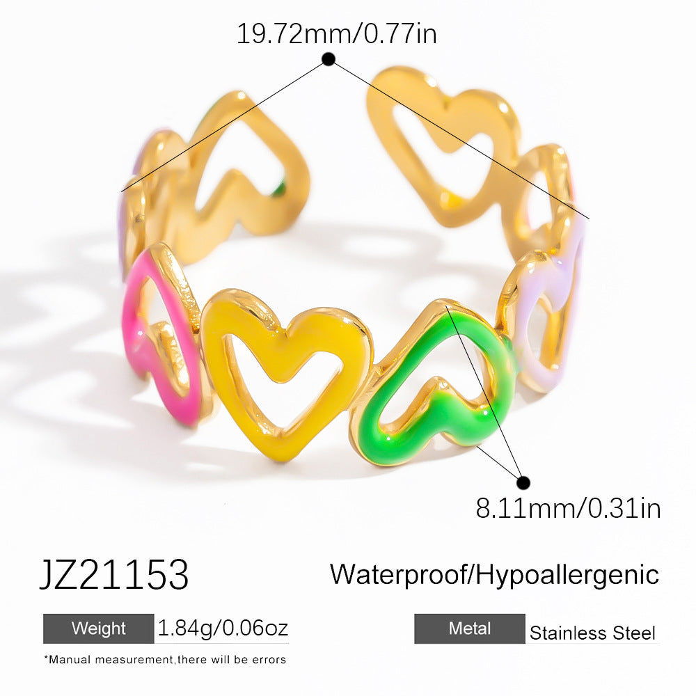 Trendy Open-Style Titanium Steel Rings for Women