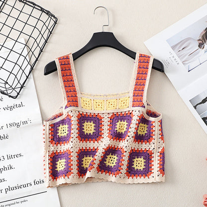 Crosa - Handmade Bohemian Crochet Design Camisole - A Perfect Summer Top Tank
