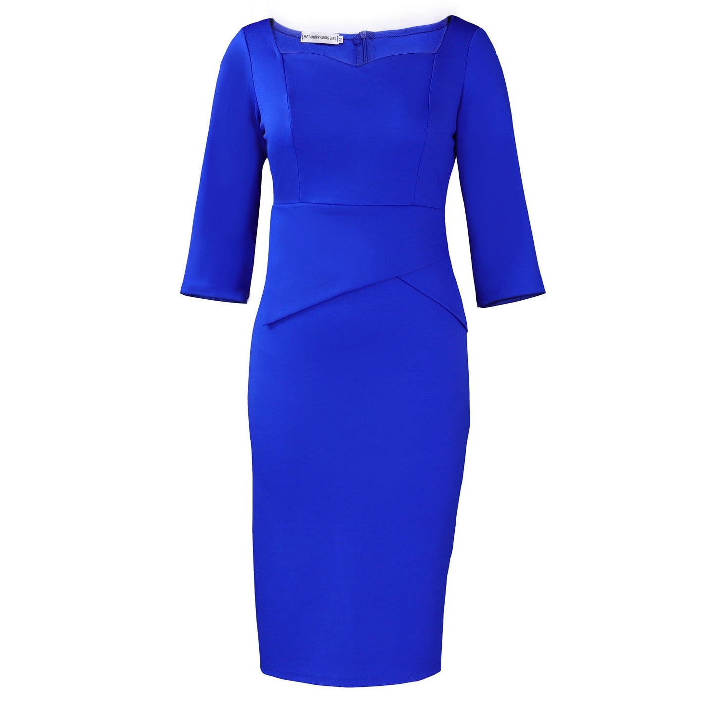 Elegant Solid Color Bodycon Pencil Dress