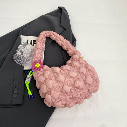 Trendy Pleated Cloud Bag Soft Nylon Casual Shoulder Bag