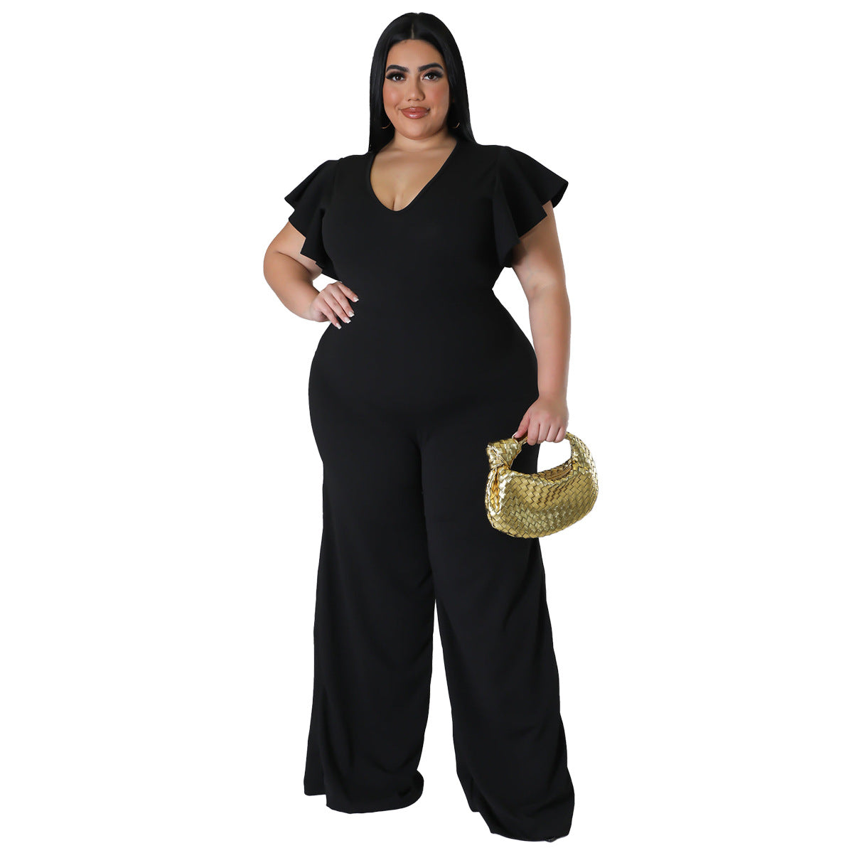Plus Size Wide Leg Pants Comfortable Casual All-Season Trousers