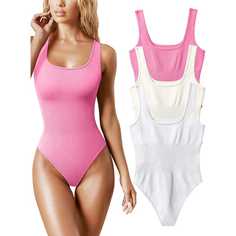 Seamless Ribbed Bodycon Tank Bodysuit