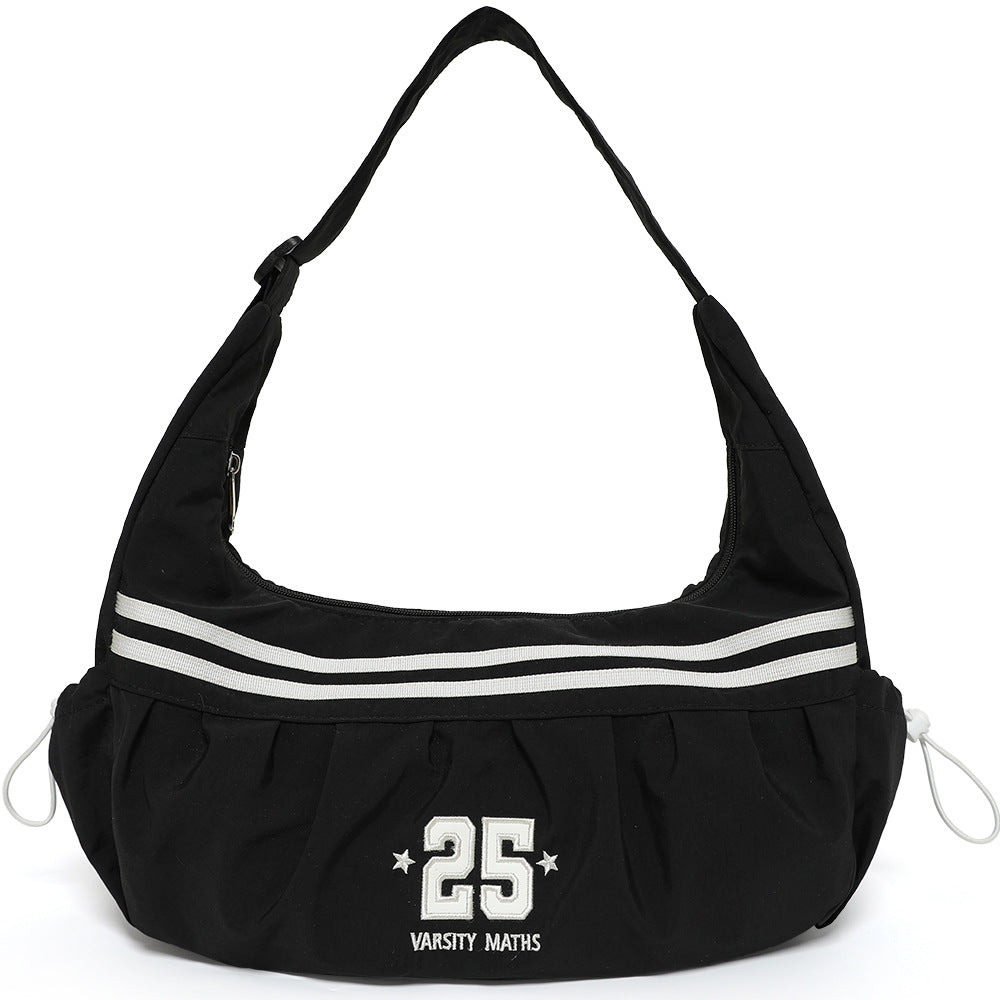 Simple Solid Color Print Portable Crossbody Bag