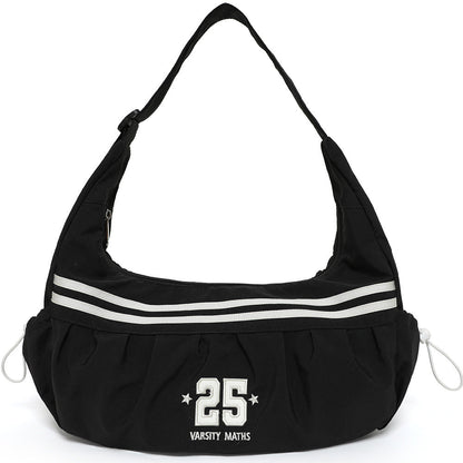Simple Solid Color Print Portable Crossbody Bag