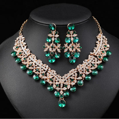 Bridal Necklace and Earrings Set Vintage Floral Accessories