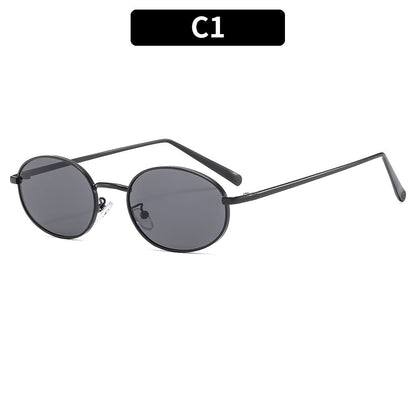 Retro Oval Hip-Hop Fashion Sunglasses Unisex Outdoor UV Protection