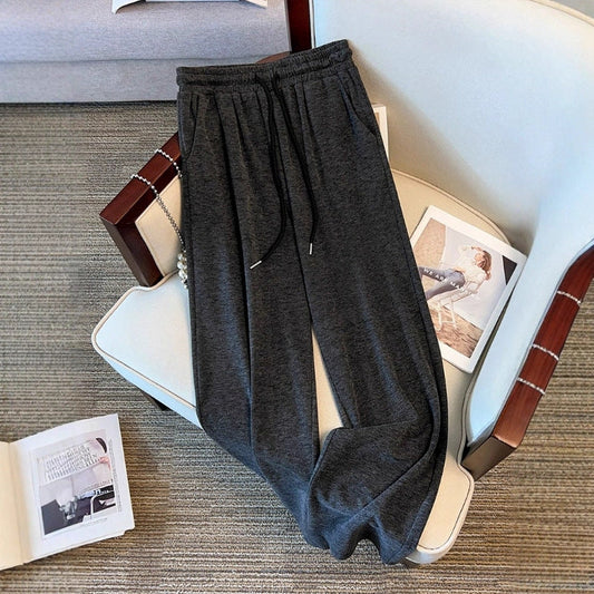 Casual Hoodie Button Top And Wide Leg Pants Set