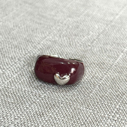 Elegant Enamel Double-Layer Open Ring