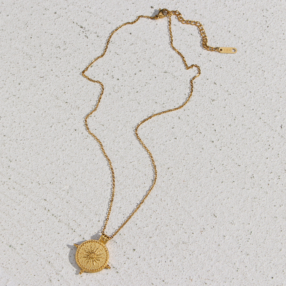 2+Vintage Sun Pendant Chain Neckalces