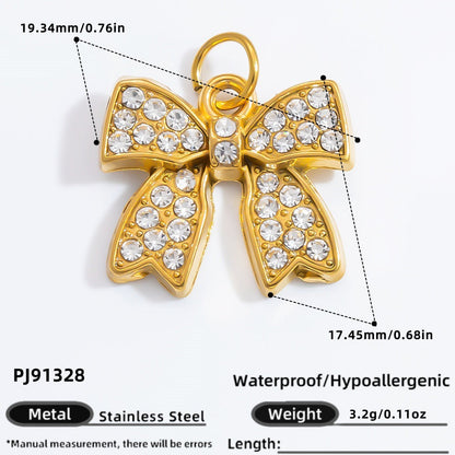 Heart-Shaped 18K Gold Stainless Steel Pendant Necklace