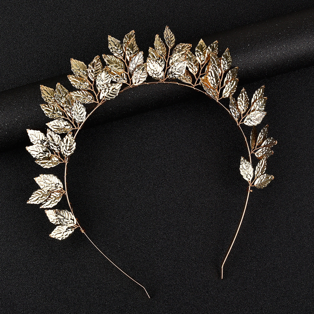 Trendy Alloy Leaf Hairband Elegant Casual Headband