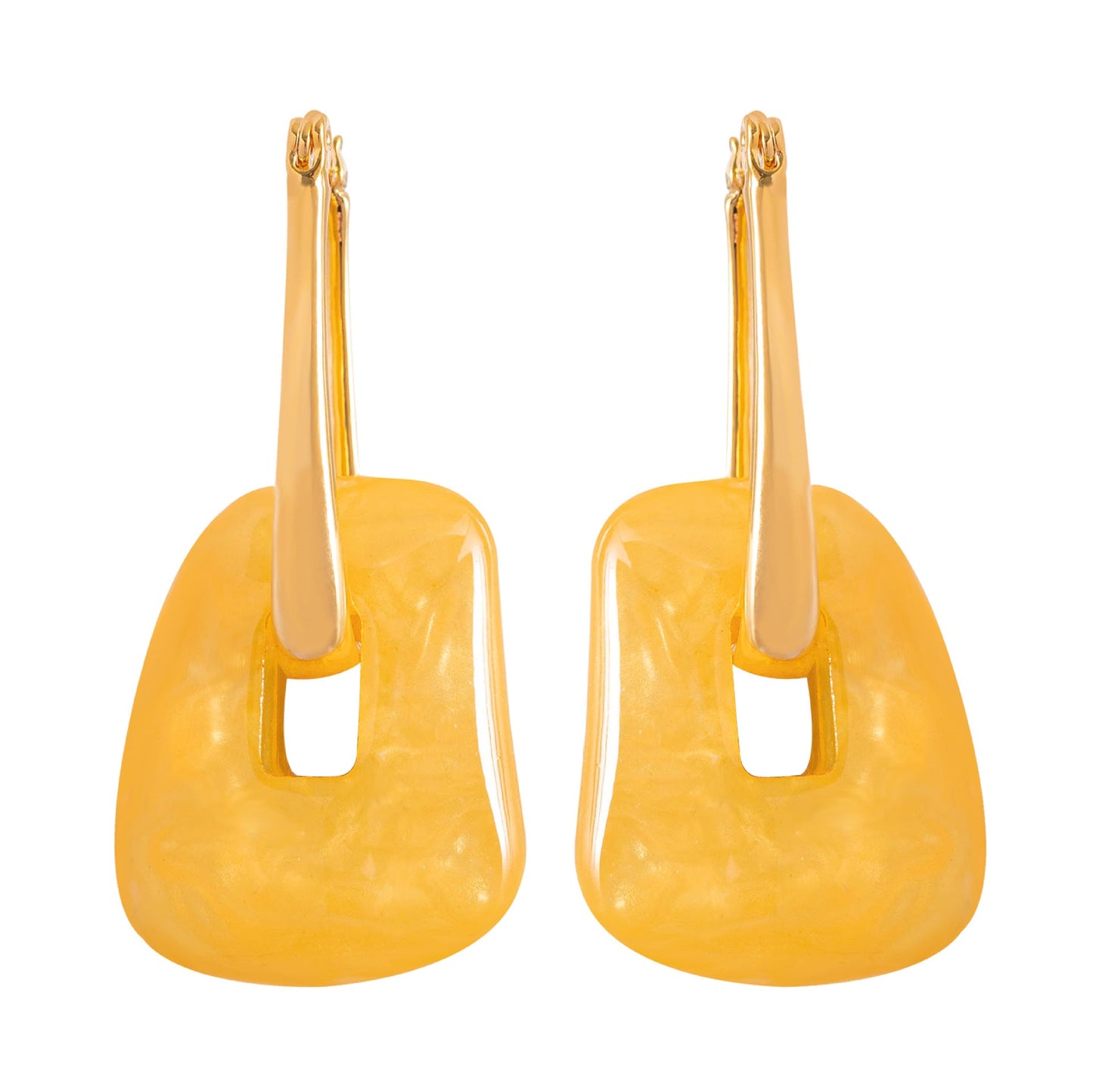 Elegant Geometric Wax-Resin Earrings For Women