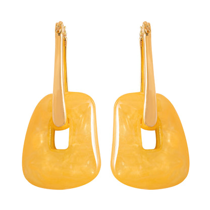 Elegant Geometric Wax-Resin Earrings For Women