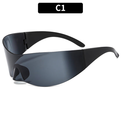 Trendy Y2K Futuristic Unframed Sunglasses Stylish Outdoor Shades