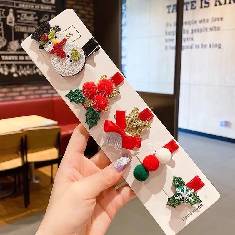 Cute Reindeer Christmas Theme Hair Clip