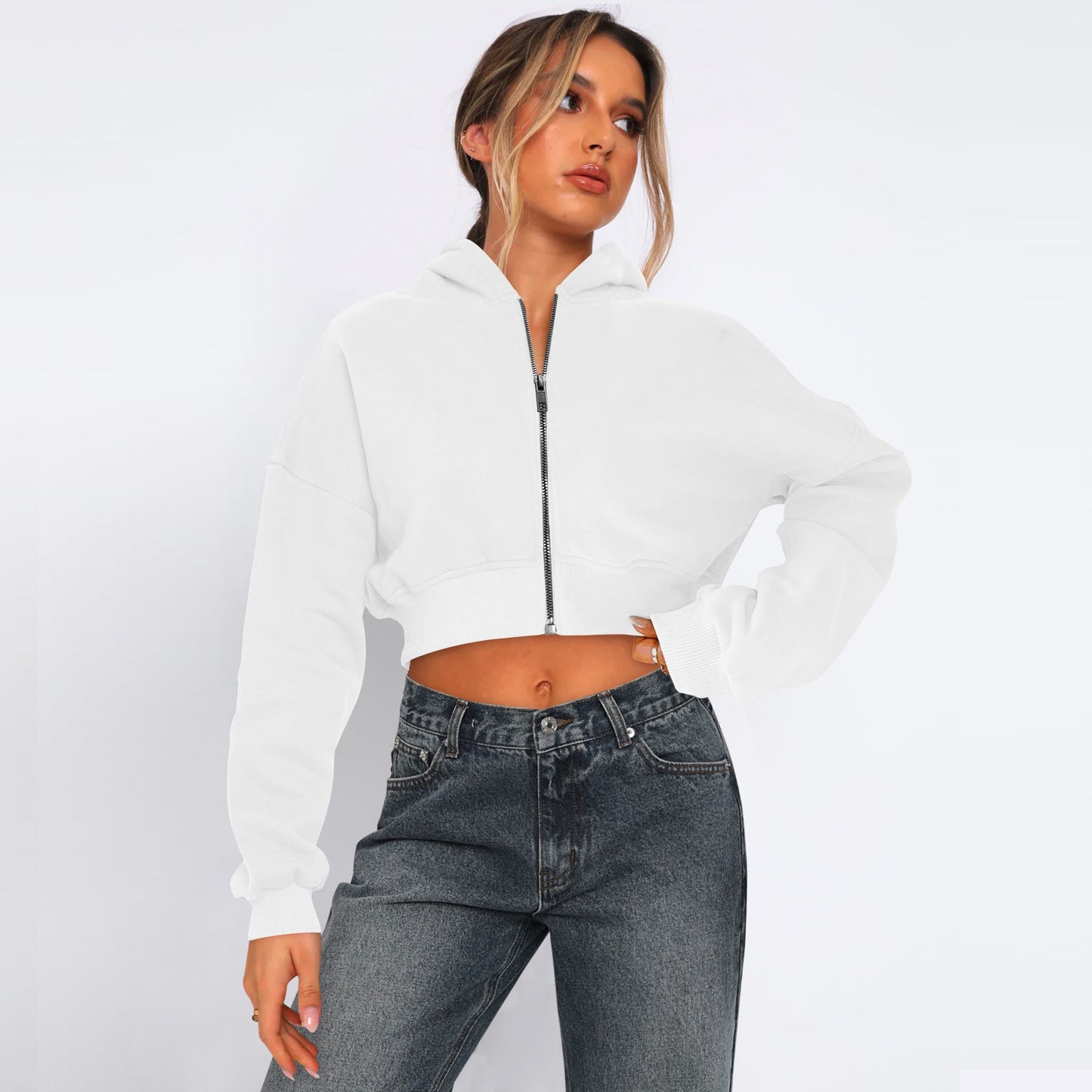 Women’s Trendy Casual Hoodie with Zipper