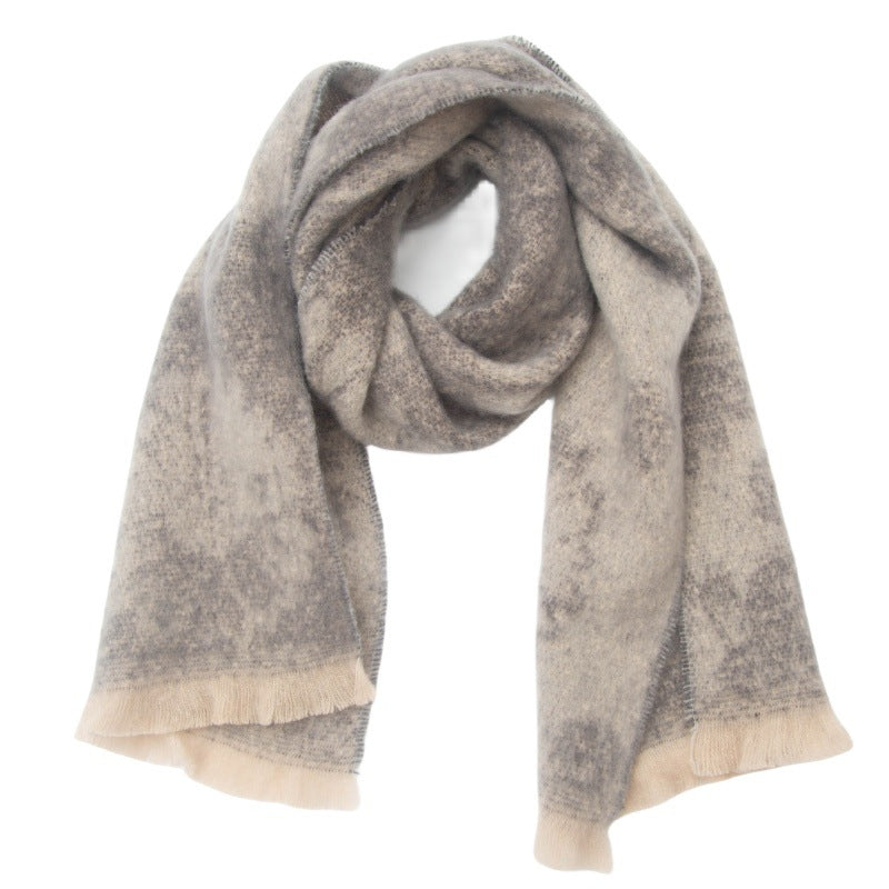 Floral Print Contrast Color Scarves