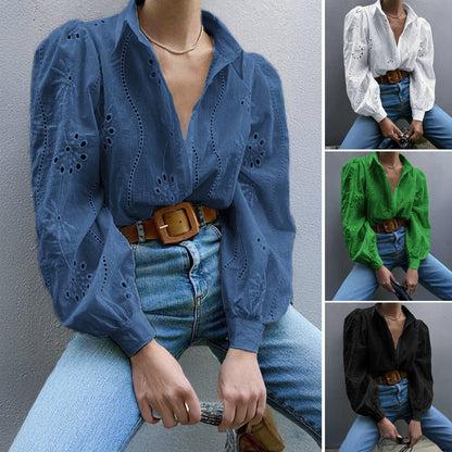 Fashionable Loose Fit Hollow Out Cardigan Top for Women