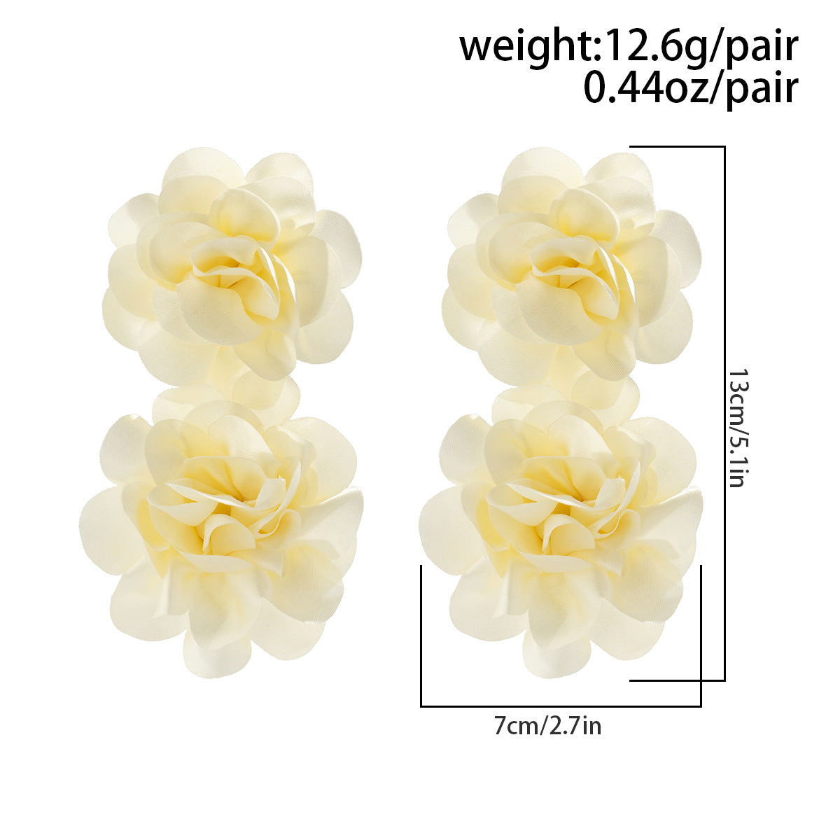 Floral Long Dangle Earrings With Rhinestones For Women