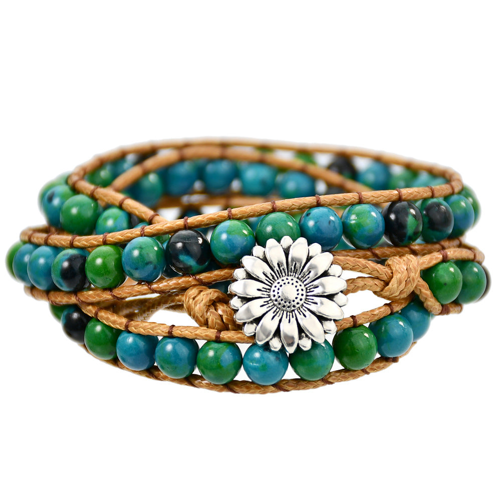 New Retro Ethnic Style Bracelet With Beaded Multi-Layer Woven Bracelet