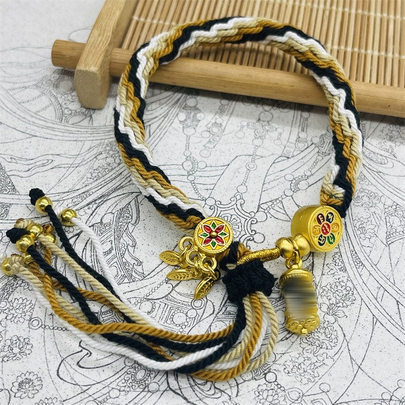Tibet Hand-Woven Diamond Rope Hand Rope Bracelet Jewelry Gifts