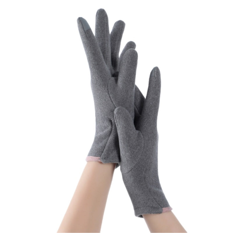 Winter Soft Windproof Thick Fleece Thermal Gloves