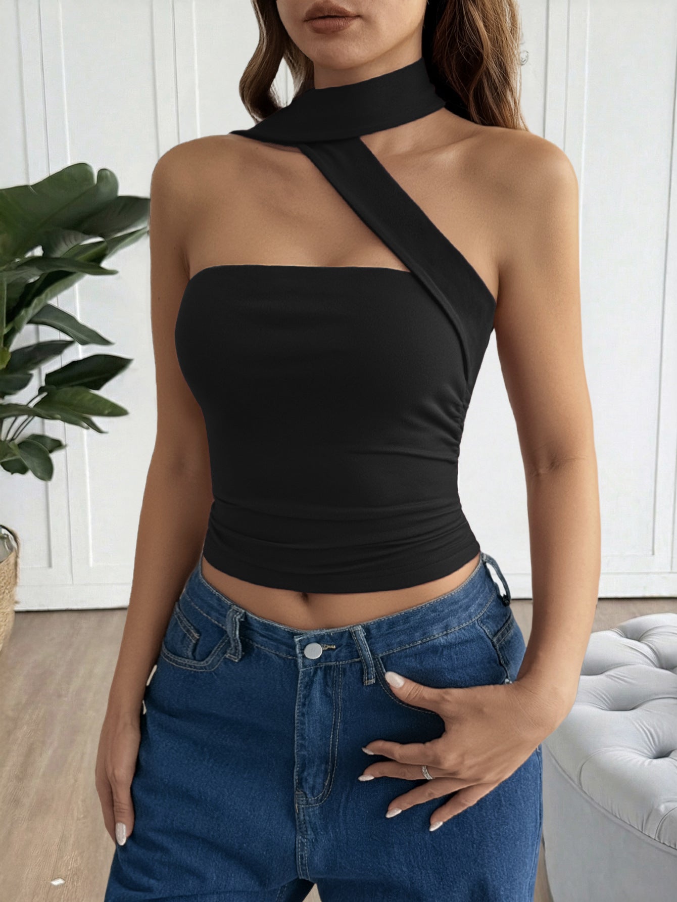 Y2K Sexy Chic Strapless Crop Top for Women