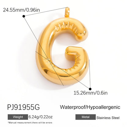 Stylish Stainless Steel Letter Pendant Jewelry