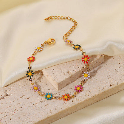 White/Colourful Daisy Chain Necklace