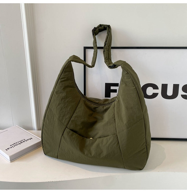 Casual Nylon Tote Quilted Crossbody Bag