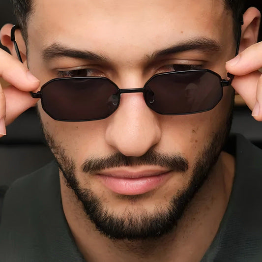 Fashionable Metal Square Sunglasses Unisex UV400 Protection
