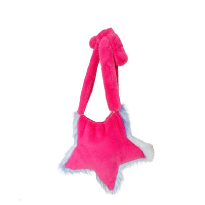 Cute Fuzzy Star-shaped Crossbody Shoulder Bag