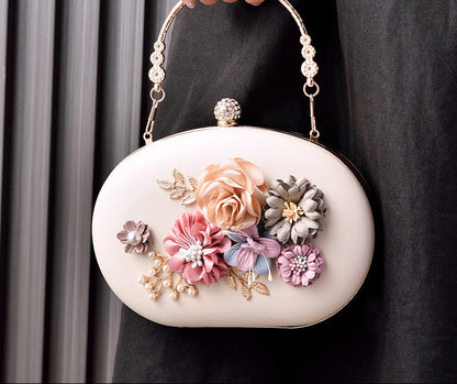 Vintage Floral Evening Bag Trendy Pastel Wedding Tote
