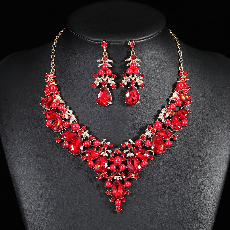 Elegant Alloy Necklace and Earring Set for Women