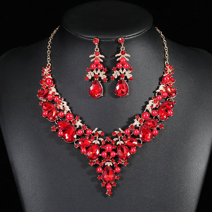 Elegant Alloy Necklace and Earring Set for Women